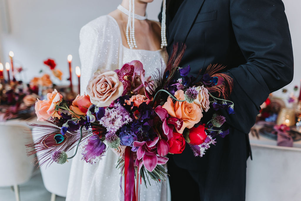 Bunter Brautstrauß, Brautpaar, La Vette Eventlocation, Ortenberg, Hochzeitsplanung Lena-Maria Wieber